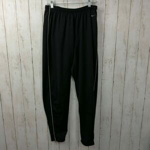 Nike Men's Black Dri-FIT Ankle Zip Athletic‎ Track Pants Size XL
